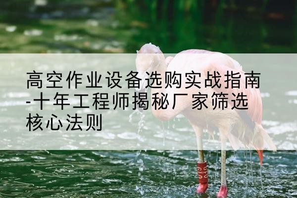天河剪叉式升降机厂家-高空作业设备选购实战指南-十年工程师揭秘厂家筛选核心法则